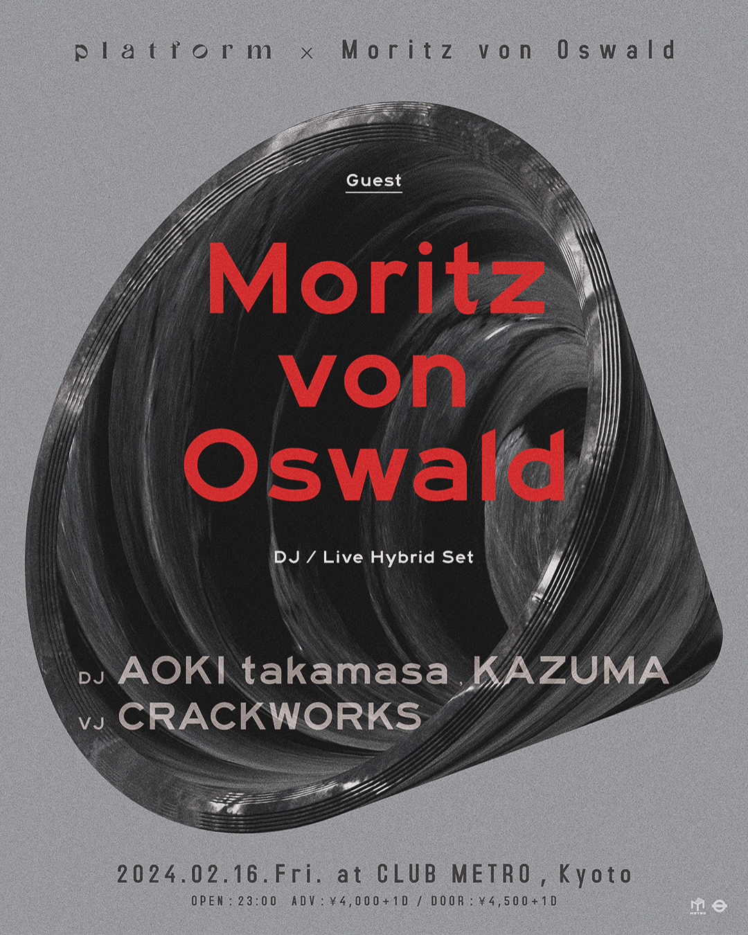 Platform × Moritz von Oswald -MORITZ VON OSWALD JAPAN TOUR 2024